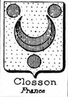 Closson Coat of Arms / Family Crest 0