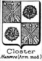 Closter Coat of Arms / Family Crest 2