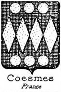 Coesmes Coat of Arms / Family Crest 1