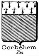 Corbehem Coat of Arms / Family Crest 1