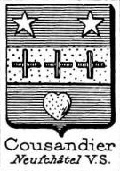 Cousandier Coat of Arms / Family Crest 1