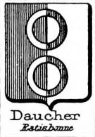 Daucher Coat of Arms / Family Crest 1