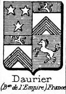 Daurier Coat of Arms / Family Crest 1