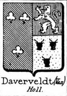 Daverveldt Coat of Arms / Family Crest 0