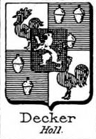 Decker Coat of Arms / Family Crest 1