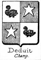 Deduit Coat of Arms / Family Crest 0