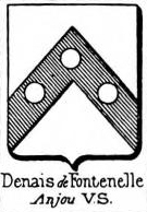 Denais Coat of Arms / Family Crest 1
