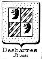 Desbarres Coat of Arms / Family Crest 1