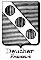 Deucher Coat of Arms / Family Crest 2