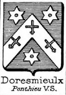 Doresmieulx Coat of Arms / Family Crest 1