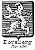 Dorsberg Coat of Arms / Family Crest 0