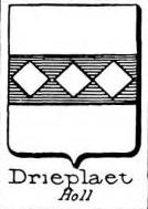 Drieplaet Coat of Arms / Family Crest 0