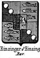 Einzinger Coat of Arms / Family Crest 1