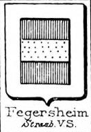 Fegersheim Coat of Arms / Family Crest 0