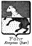 Fohr Coat of Arms / Family Crest 1