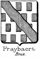 Fraybaert Coat of Arms / Family Crest 1