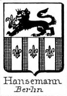 Hansemann Coat of Arms / Family Crest 1