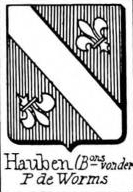 Hauben Coat of Arms / Family Crest 1