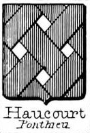 Haucourt Coat of Arms / Family Crest 1
