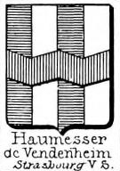 Haumesser Coat of Arms / Family Crest 1