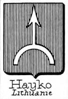 Hayko Coat of Arms / Family Crest 0