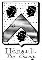 Henault Coat of Arms / Family Crest 1