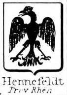 Hennefeldt Coat of Arms / Family Crest 0