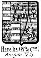 Heredia Coat of Arms / Family Crest 3