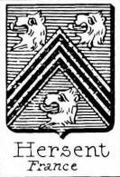 Hersent Coat of Arms / Family Crest 1