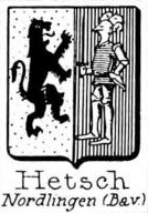 Hetsch Coat of Arms / Family Crest 0