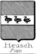 Heusch Coat of Arms / Family Crest 1