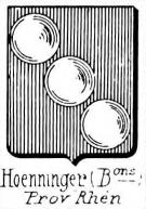 Hoenninger Coat of Arms / Family Crest 0