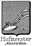 Hofmeester Coat of Arms / Family Crest 0