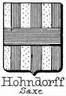 Hohndorff Coat of Arms / Family Crest 1