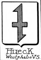Hueck Coat of Arms / Family Crest 1