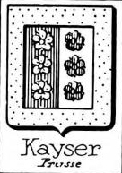 Kayser Coat of Arms / Family Crest 1