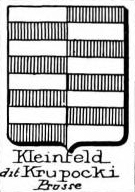 Kleinfeld Coat of Arms / Family Crest 1