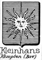 Kleinhans Coat of Arms / Family Crest 0