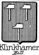 Klinkhamer Coat of Arms / Family Crest 1