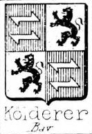 Kolderer Coat of Arms / Family Crest 1