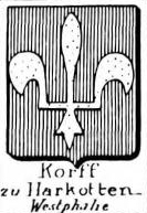 Korff Coat of Arms / Family Crest 1