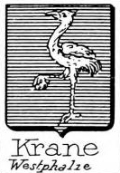 Krane Coat of Arms / Family Crest 1