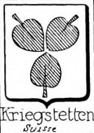 Kriegstetten Coat of Arms / Family Crest 0