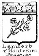 Lambert Coat of Arms / Family Crest 20