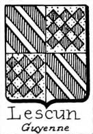 Lescun Coat of Arms / Family Crest 0