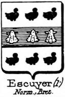 LEscuyer Coat of Arms / Family Crest 1