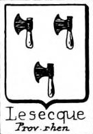 Lesecque Coat of Arms / Family Crest 0