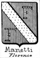Manetti Coat of Arms / Family Crest 1
