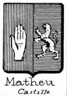 Matheu Coat of Arms / Family Crest 2