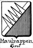 Maulrappen Coat of Arms / Family Crest 0